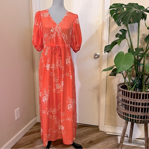 NWT Christy Dawn The Dahlia Dress Coral Meadow - Picture 2 of 9